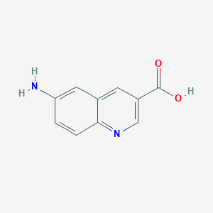 Chemical structure of 6-Aminoquinoline-3-carboxylic acid
