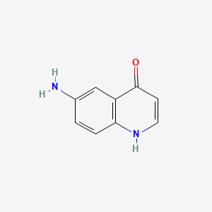 Chemical structure of 6-Aminoquinolin-4-ol