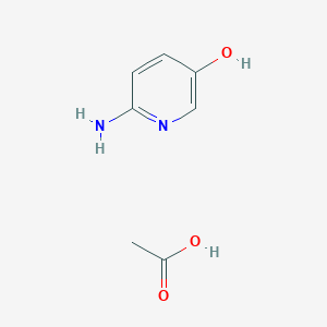 Chemical structure of 6-aminopyridin-3-ol acetate