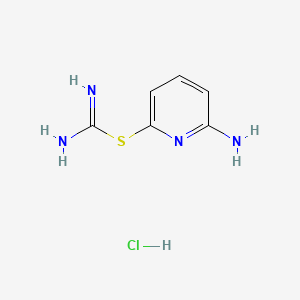 Chemical structure of 6-Aminopyridin-2-yl carbamimidothioate hydrochloride