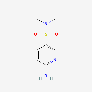 Chemical structure of 6-Amino-N,N-dimethylpyridine-3-sulfonamide