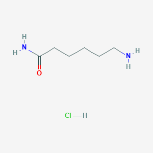 Chemical structure of 6-Aminohexanamide hydrochloride