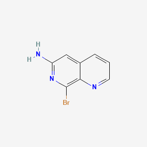 Chemical structure of 8-Bromo-1,7-naphthyridin-6-amine