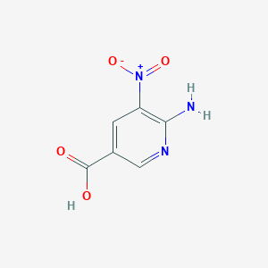 Chemical structure of 6-Amino-5-nitronicotinic acid