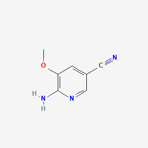 Chemical structure of 6-Amino-5-methoxynicotinonitrile