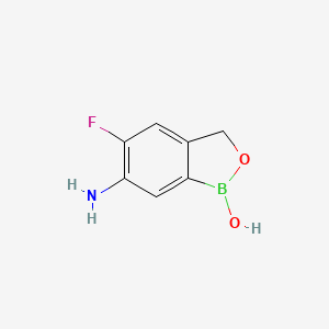 Chemical structure of 6-Amino-5-fluoro-2,1-benzoxaborol-1(3H)-ol