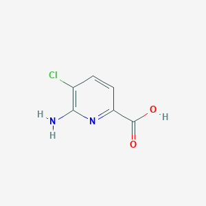 Chemical structure of 6-Amino-5-chloropicolinic acid