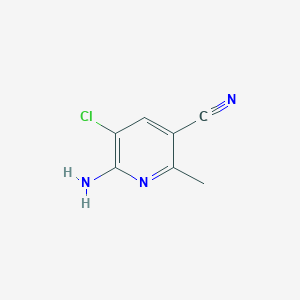 Chemical structure of 6-Amino-5-chloro-2-methylnicotinonitrile