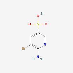 Chemical structure of 6-Amino-5-Bromopyridine-3-Sulfonic Acid