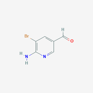 Chemical structure of 6-Amino-5-bromonicotinaldehyde