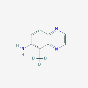 Chemical structure of 6-Amino-5-(methyl-d3)-quinoxaline
