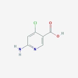 Chemical structure of 6-Amino-4-chloronicotinic acid