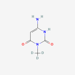 Chemical structure of 6-Amino-3-methyluracil-d3