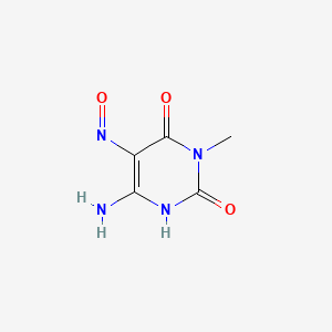 Chemical structure of 6-Amino-3-methyl-5-nitrosopyrimidine-2,4(1H,3H)-dione