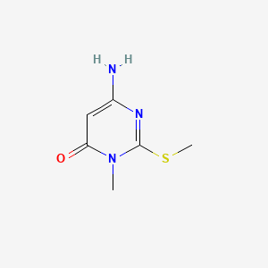 Chemical structure of 6-Amino-3-methyl-2-(methylthio)pyrimidin-4(3H)-one