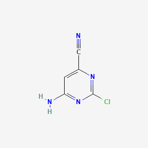 Chemical structure of 6-Amino-2-chloropyrimidine-4-carbonitrile
