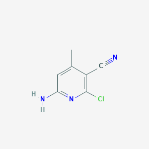 Chemical structure of 6-Amino-2-chloro-4-methylnicotinonitrile