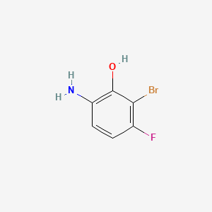 Chemical structure of 6-Amino-2-bromo-3-fluorophenol