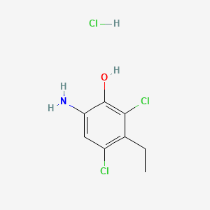 Chemical structure of 6-Amino-2,4-dichloro-3-ethylphenol Hydrochloride