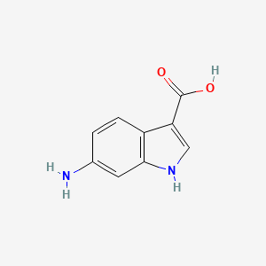 Chemical structure of 6-Amino-1H-indole-3-carboxylic acid