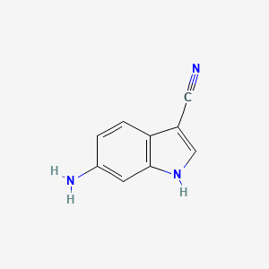 Chemical structure of 6-Amino-1H-indole-3-carbonitrile