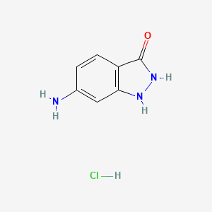 Chemical structure of 6-Amino-1H-indazol-3(2H)-one Hydrochloride