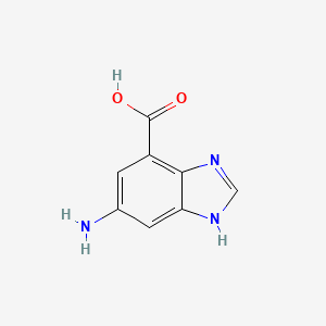 Chemical structure of 6-Amino-1H-benzo[d]imidazole-4-carboxylic acid