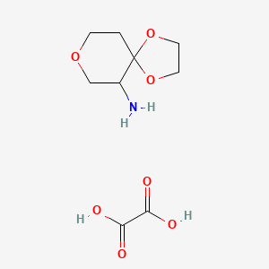 Chemical structure of 6-Amino-1,4,8-trioxaspiro[4.5]decane oxalate