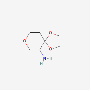 Chemical structure of 6-Amino-1,4,8-trioxaspiro[4.5]decane