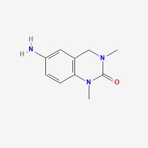 Chemical structure of 6-Amino-3,4-dihydro-1,3-dimethyl-2(1H)quinazolinone