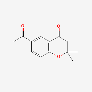 Chemical structure of 6-Acetyl-2,2-dimethylchroman-4-one