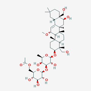 Chemical structure of 6″-O-Acetylsaikosaponin b3