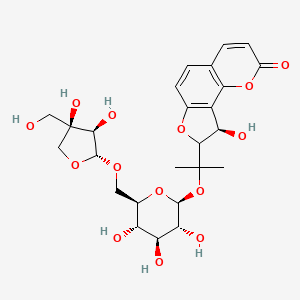 Chemical structure of 6′′-O-β-D-Apiofuranosylapterin