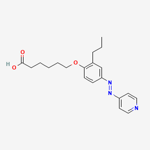 Chemical structure of 6-[2-Propyl-4-(4-pyridylazo)phenoxy]hexanoic Acid
