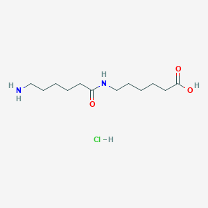 Chemical structure of 6-(6-Aminohexanamido)hexanoic acid hydrochloride
