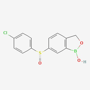 Chemical structure of 6-(4-Chlorophenylsulfinyl)benzo[c][1,2]oxaborol-1(3h)-ol