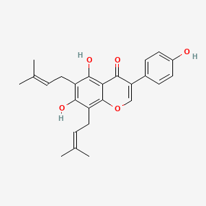 Chemical structure of 6,8-Diprenylgenistein