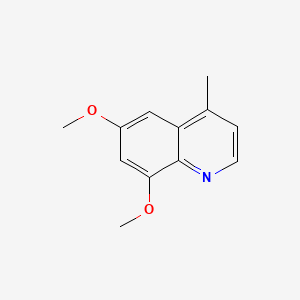 Chemical structure of 6,8-Dimethoxy-4-methylquinoline Hydrate