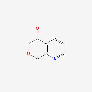 Chemical structure of 5H,6H,8H-pyrano[3,4-b]pyridin-5-one