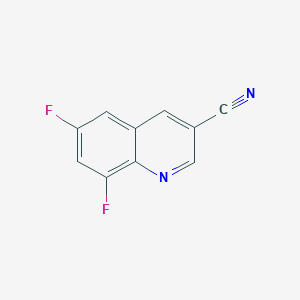 Chemical structure of 6,8-Difluoroquinoline-3-carbonitrile