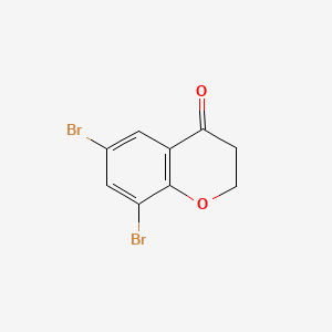 Chemical structure of 6,8-Dibromochroman-4-one