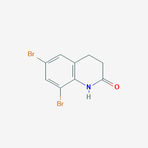 Chemical structure of 6,8-Dibromo-3,4-dihydroquinolin-2(1H)-one