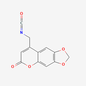 Chemical structure of 6,7-Methylenedioxy-4-isocyanatomethylcoumarin [for HPLC Labeling]