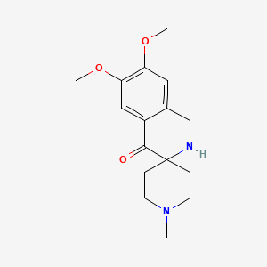 Chemical structure of 6,7-Dimethoxy-1'-methyl-1H-spiro[isoquinoline-3,4'-piperidin]-4(2H)-one