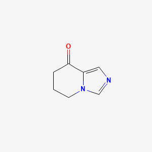 Chemical structure of 5H,6H,7H,8H-imidazo(1,5-a)pyridin-8-one