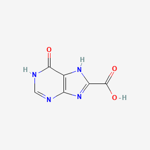 Chemical structure of 6,7-dihydro-6-oxo-1H-purine-8-carboxylicacid