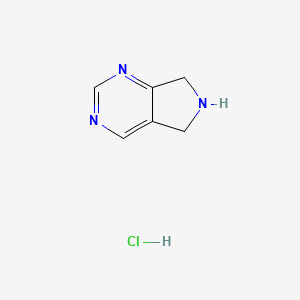 Chemical structure of 6,7-Dihydro-5H-pyrrolo[3,4-d]pyrimidine hydrochloride