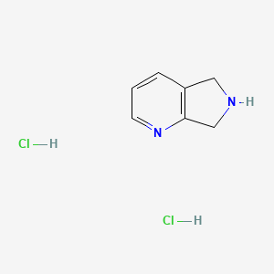Chemical structure of 5H,6H,7H-pyrrolo(3,4-b)pyridine dihydrochloride