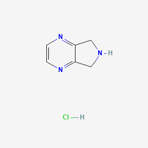 Chemical structure of 6,7-Dihydro-5H-pyrrolo(3,4-B)pyrazine hcl