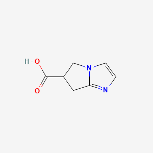 Chemical structure of 6,7-Dihydro-5H-pyrrolo[1,2-a]imidazole-6-carboxylic acid